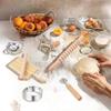 9Pcs Pasta Making Tools Set, Wooden Rolling Pin,Pastry Cutter Wheel