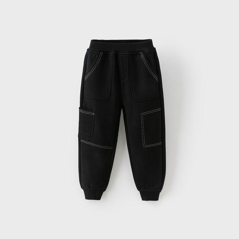David Bella Children s Pants 2026 Winter New Style Boys  Fleece-Lined Cargo Pants Casual Sports Jogger Pants Black [Ready Stock] 120