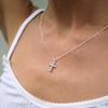 OURPIERRE PICO CROSS NECKLACE SILVER SMALL
