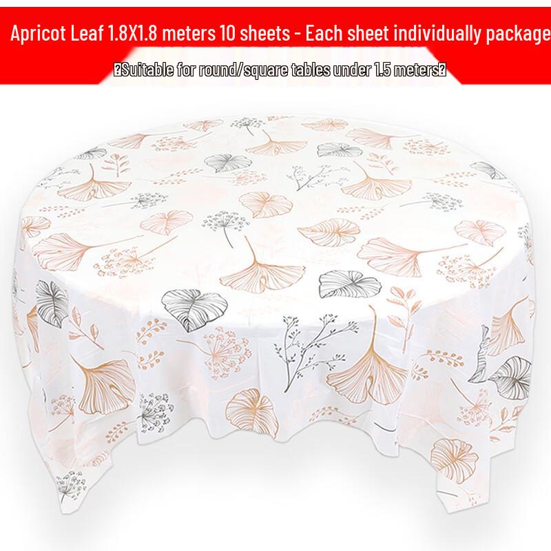 ZISIZ Disposable Round Tablecloths (10 Pack)