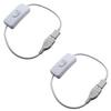 2PCS Table Lamp 303 Switch Cord Night Light Control Switch Pushbutton Cord Extension Cord Inline Rocker Switch for Driving Recorder Power Cord USB
