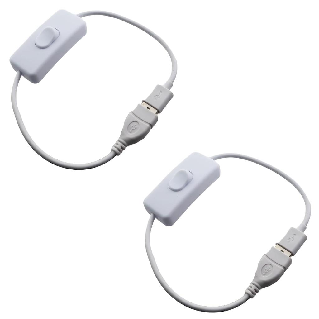 2PCS Table Lamp 303 Switch Cord Night Light Control Switch Pushbutton Cord Extension Cord Inline Rocker Switch for Driving Recorder Power Cord USB