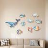 9 Pcs Summer Wood Nautical Beach Wall Decor Coastal Fish Lobster Whale Wall