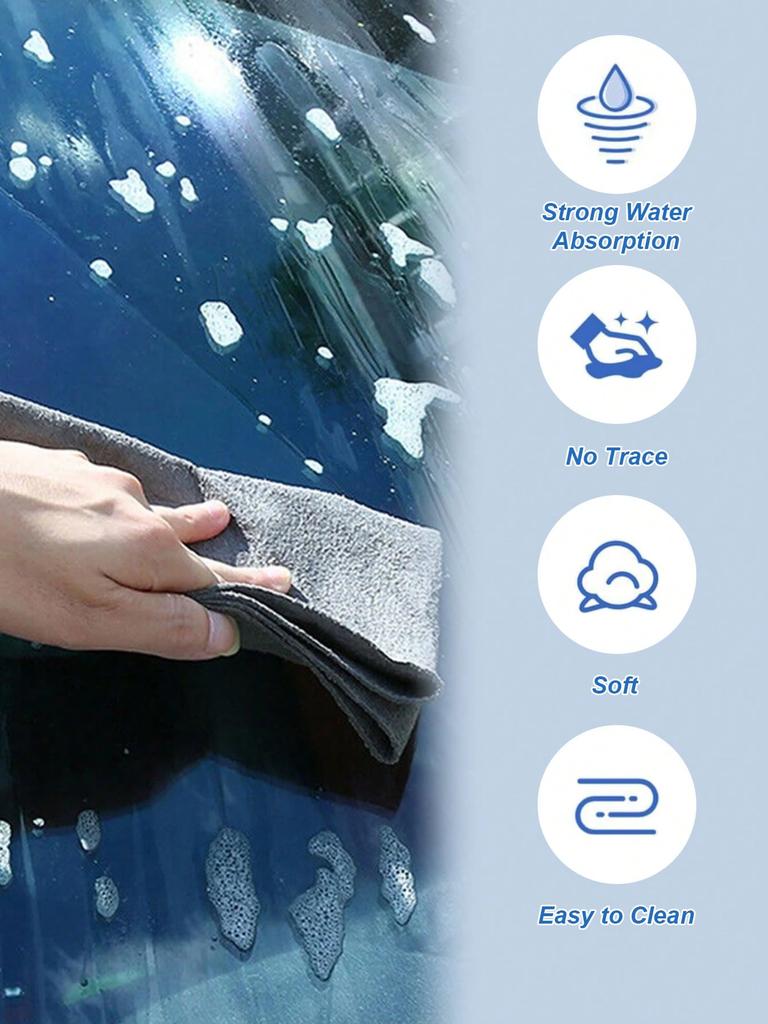 5Pcs Magic Microfiber Cleaning Cloths, Streak-Free for Glass/Mirror, Thick Absorbent, Fits Windows/Kitchen/Car/Home, Lint-Free,