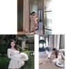 French Lace Hollow Long Sleeve Dress For Ladies Autumn Winter Chic Aline Short Skirt