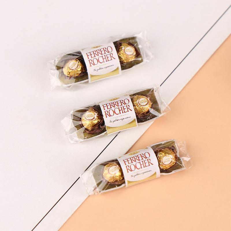 1Pcs Dollhouse Simulation Mini Chocolate Dollhouse Food Decoration Toy Dolls House Accessories Pretend Play Toys