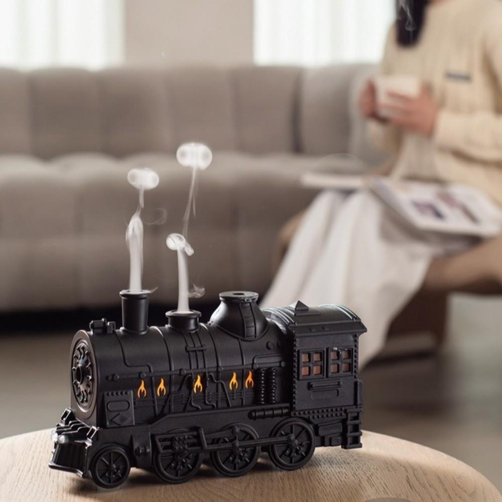Cool Mist Train Shape Diffuser LED Light Air Humidifier Creative Essential Oil Diffuser Relaxation