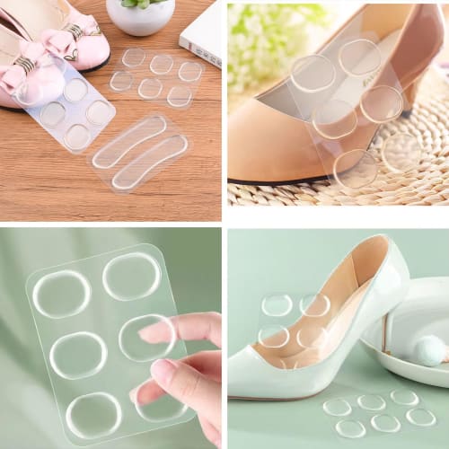 [BEAUTY PLAYER] Anti-Blister Heel Pads, Gel Cushion Insoles, 5 Pairs of Anti-Blister Cushions, 30 Convenient Anti-Blister Gel Sheets, T-Shaped Heel Pr