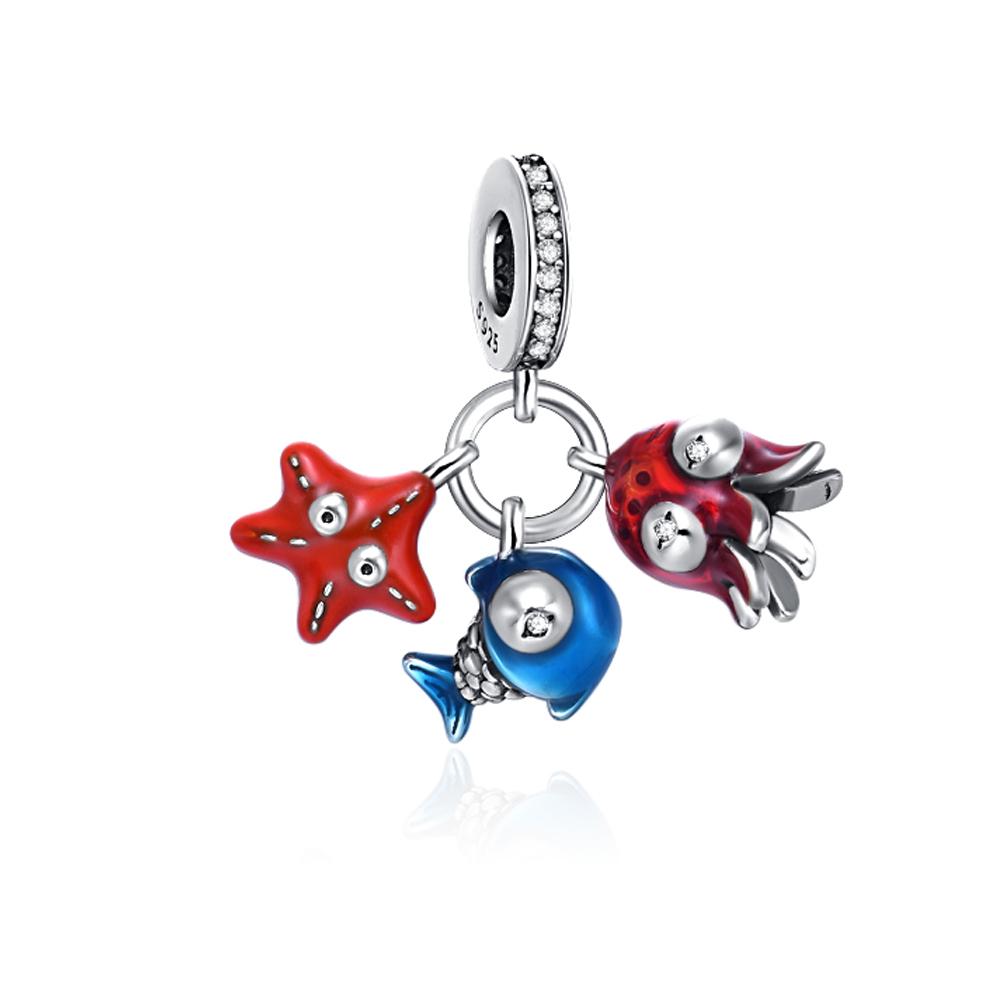 New Colorful Love Puzzle Charm Bead Jewelry 925 Silver Women's Bracelet DIY Jewelry Gift