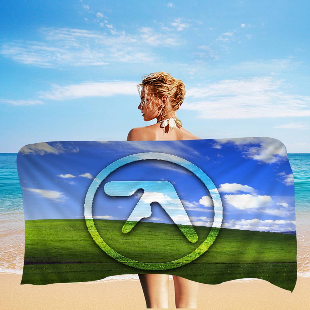 A-Aphex Twin Microfiber Printed Beach Towel Mountain Climbing Yoga Beach Swimming Running Absorbent Soft Towel