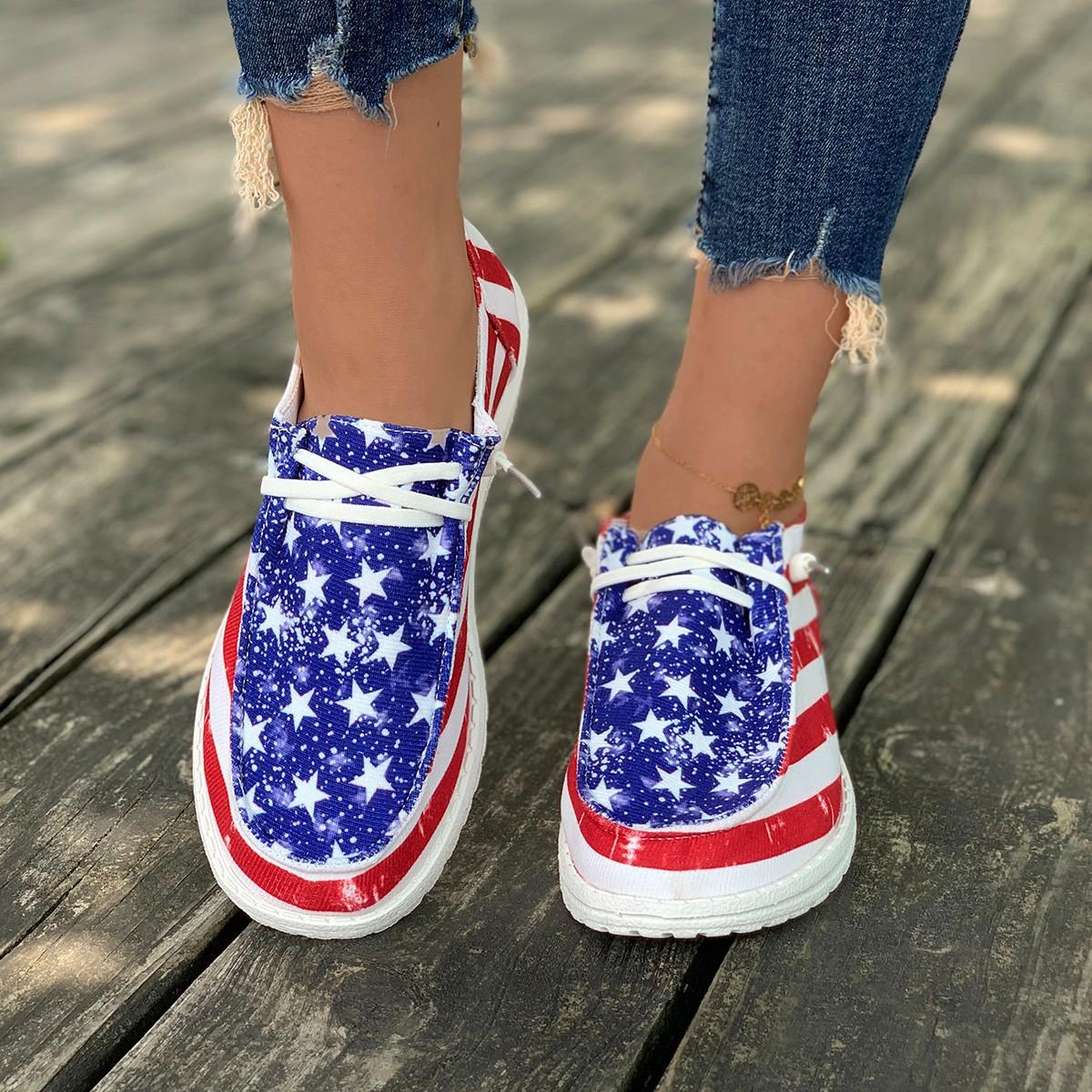 2025 г повседневные туфли из ткани с плоским дном и цветным принтом для пары большие размеры повседневные и удобные 43 4309₽