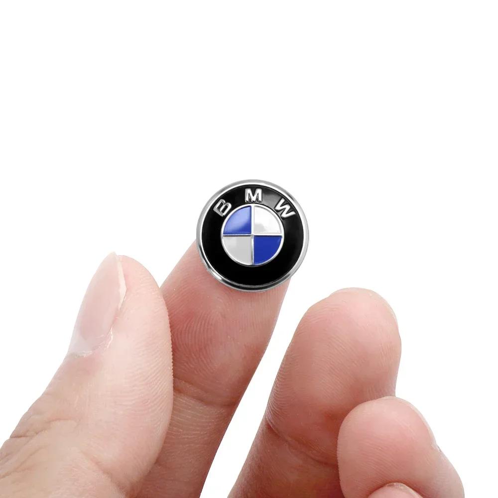 For BMW 2/5/10pcs 14MM Car Key Shell Sticker 3D Aluminum Auto Key Remote For BMW F30 F10 E90 F20 E46 E60 E70 E39 E36 E87 E28 X2