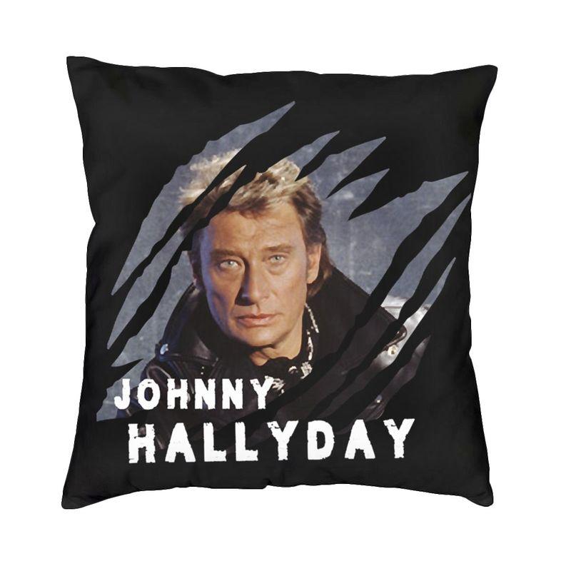 

Luxury Rock Johnny Hallyday Sofa Cushion Cover Velvet French Singer Music Throw Pillow Case Living Room Decoration Pillowcase 30x30cm