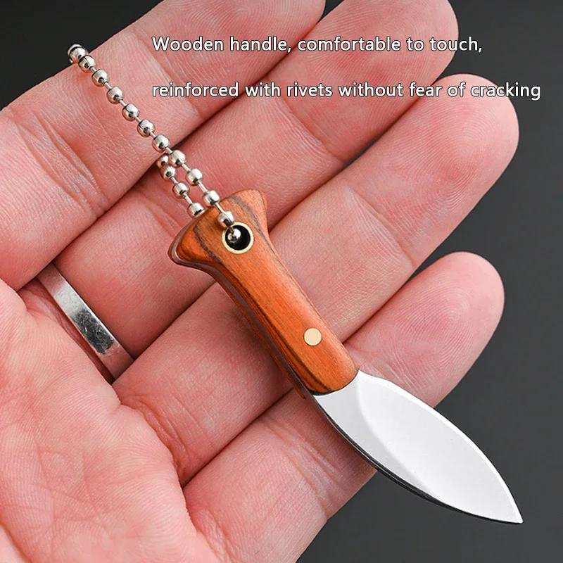 Mini Knife Keychain Pocket Knife Outdoor Camping Tactical Survival Portable Knife Peeler Fixed Blade Multi EDC Tool