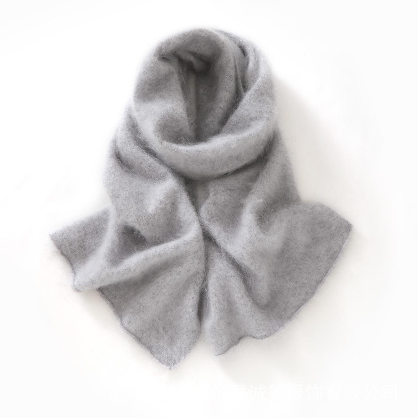 Royal Plush 100% Cashmere Neck Gaiter: Super Soft, Warm & Versatile Knit Scarf for Autumn/Winter светло-серый