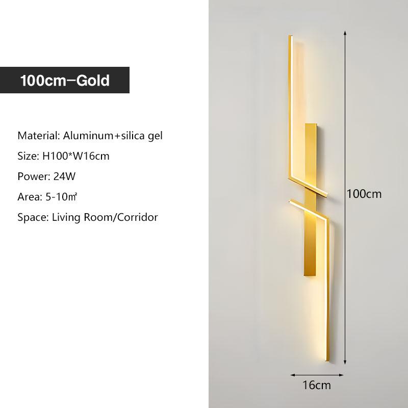 Black Gold Indoor LED Wall Lamps for TV Sofa Background Bedroom Nordic LED Wall Lights Decor Corridor Aisle Wall Sconce Lighting