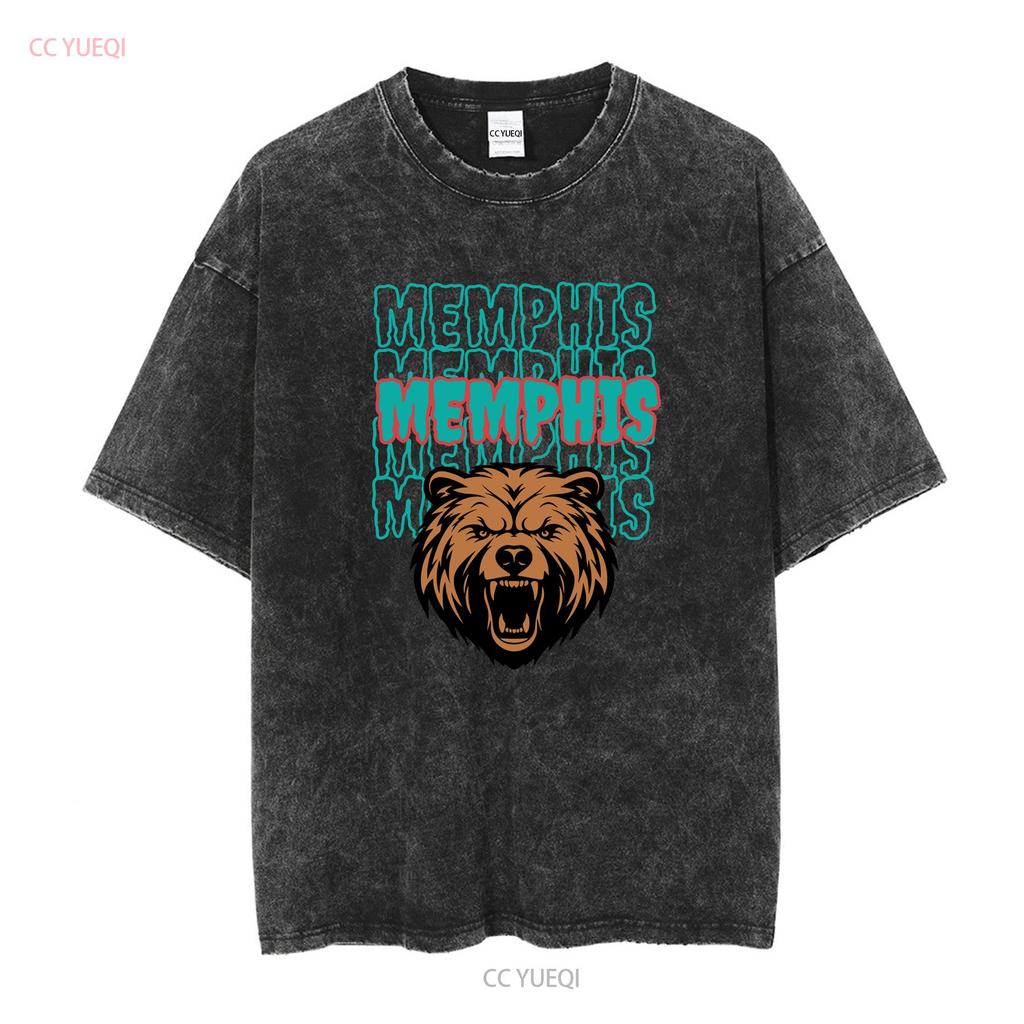 Memphis Basketball Team Vintage T-Shirt Grizzlies Oversized Perfektes Geschenk für Fans Lang- oder Kurzarm Vintage Gewaschen Unisex