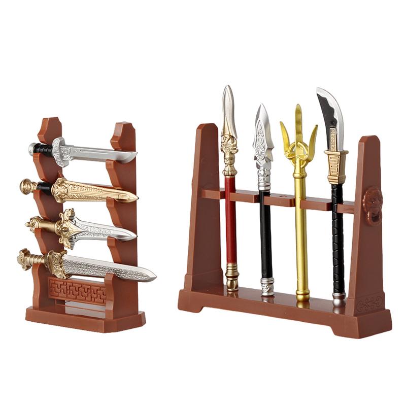 Medieval Military Solider Figure Weapon Accessory Sets Building Blocks Crusader Knight Armor Warrior Shield Sword Flag Brick Toy