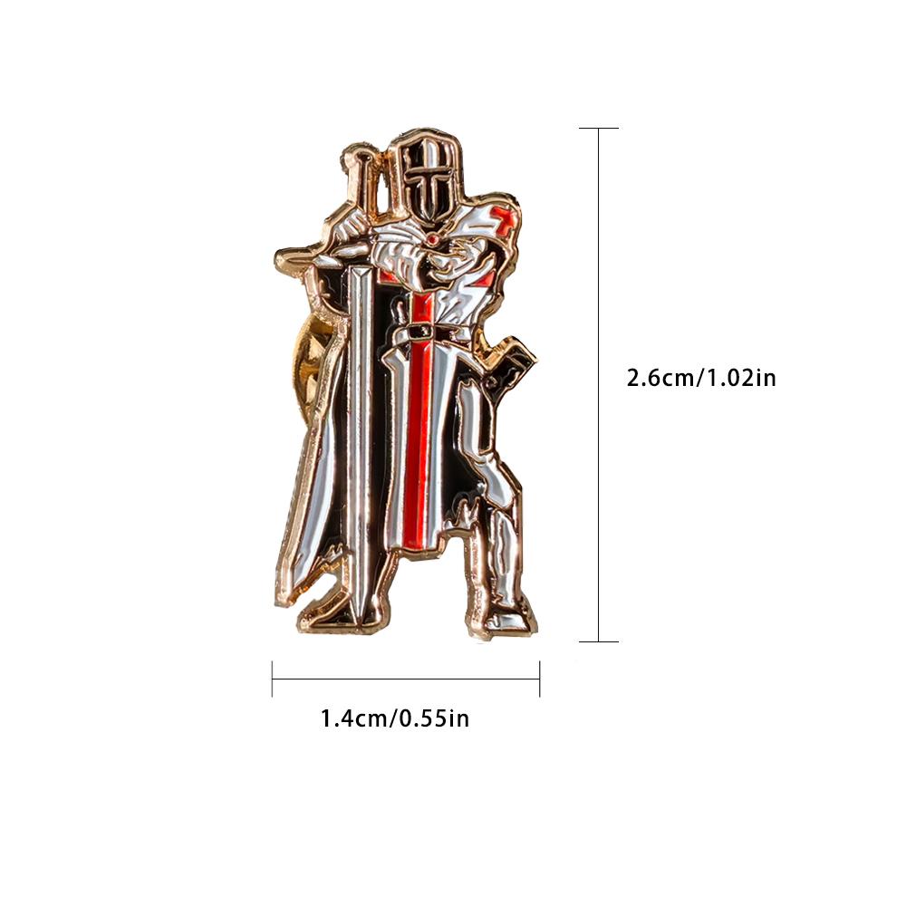 Masonic Lapel Pins Souvenir Badge Gifts Mason Freemason Templar Knight Metal BadgeSize1.4*2.6cm Zinc Alloy 1.4*2.6cm