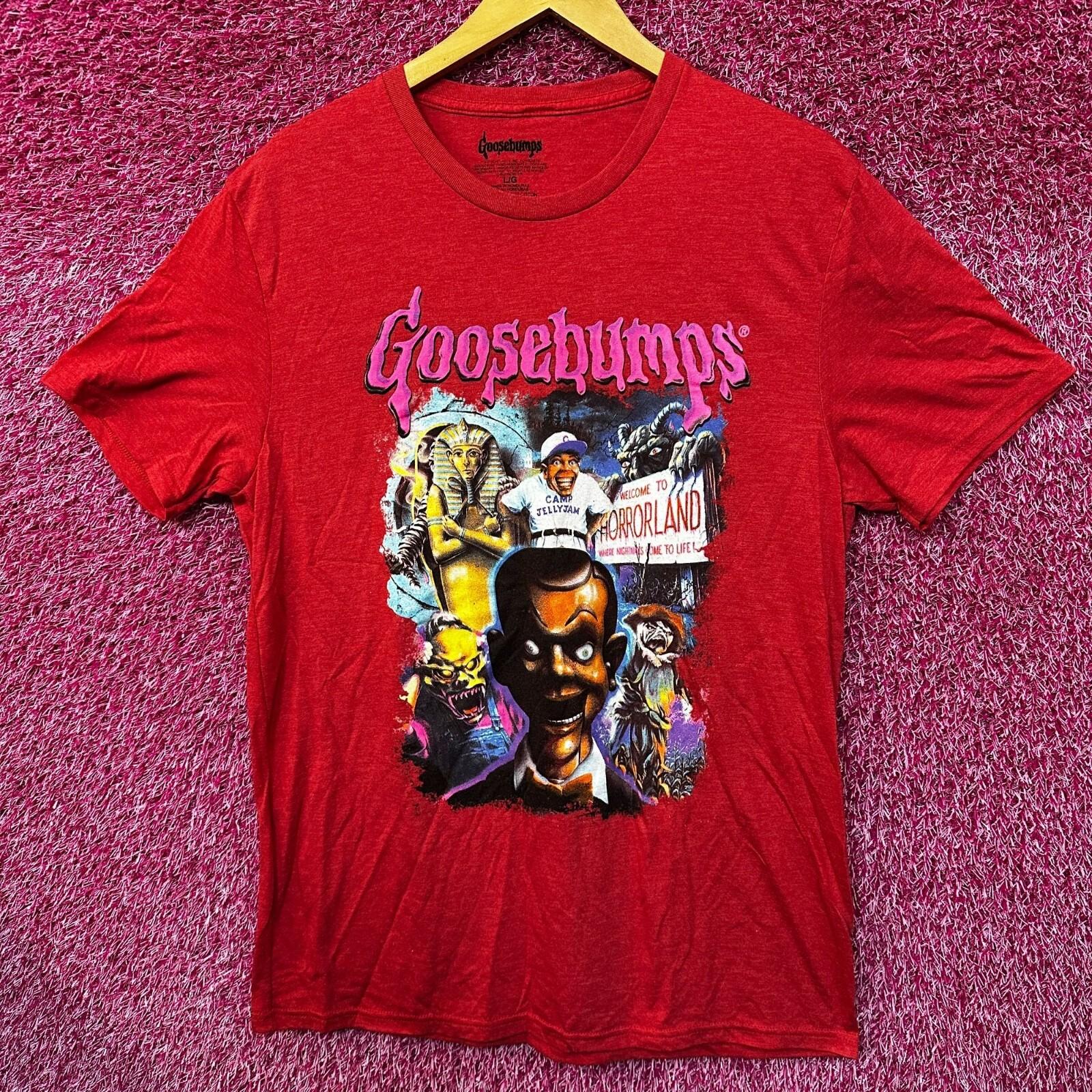Goosebumps RL Stines Horror Series Book Cover Collage Tee L XXXL