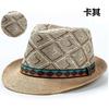 New Spring and Summer Men's Straw Top Hat Short Along the Tide Fashion British Jazz Sunshade Sun Protection Beach Hat Gentleman Versatile