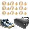 10Pcs Feet Nailhead Purse Handbag Luggage Flat Stud Rivet 12mm Brass Material Leather Craft