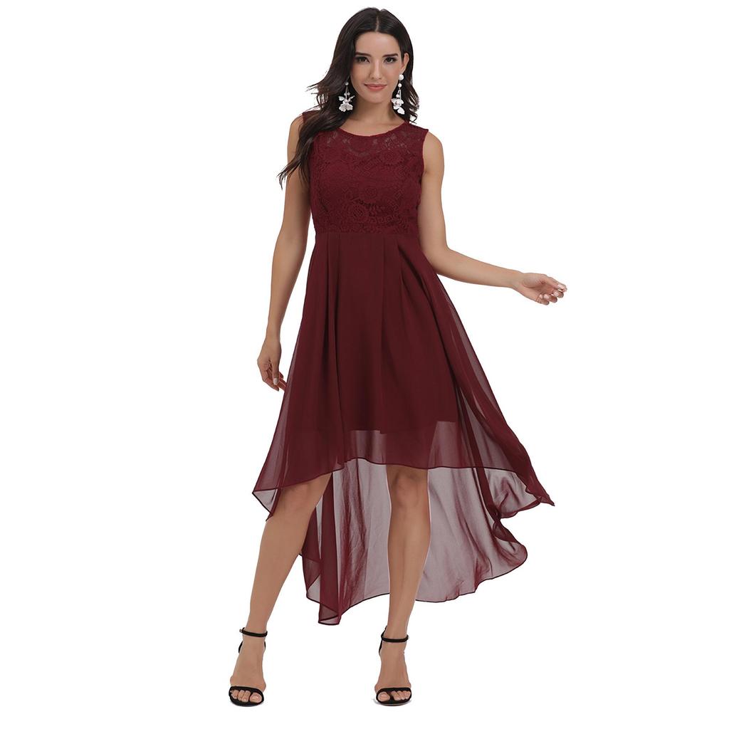 Sexy Spitzen-Chiffon-Patchwork-Abendkleid