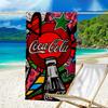 Coca-Cola Artwork Design Mikrofaser Strandtuch, Leicht und Schnelltrocknend, für Sommerreisen, Strand-Essential, Schwimmbad Outdoor