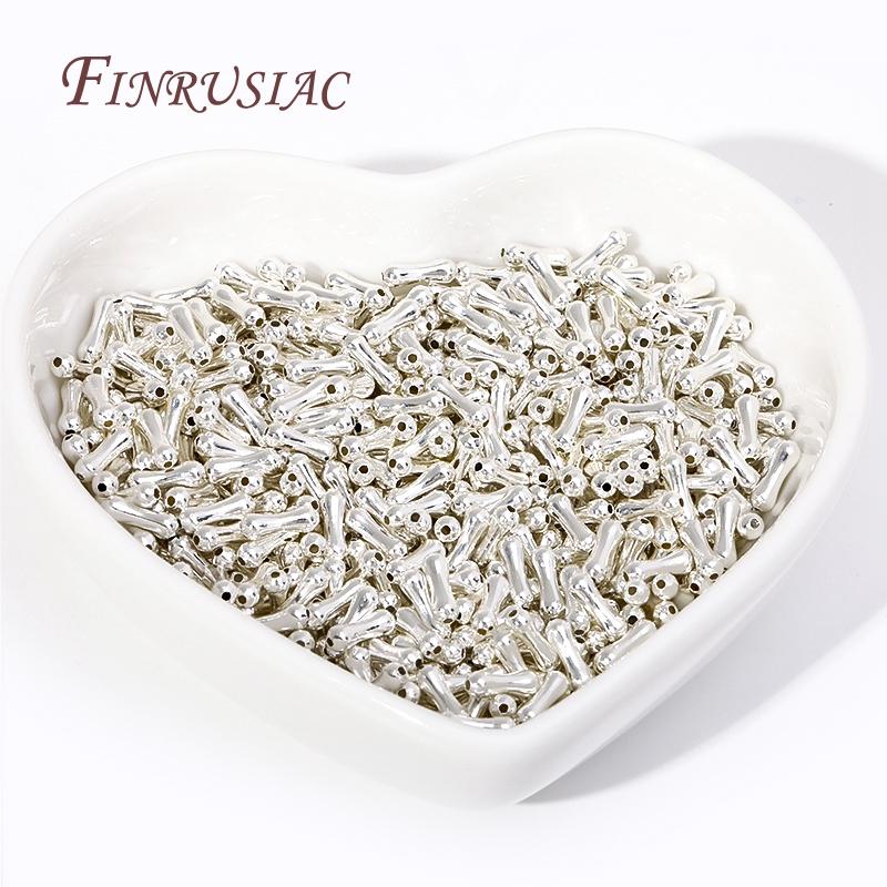 18K Gold Plated Metal Tube Spacer Beads,Silver Plated Separators For Beads,Jewelry Making DIY Accessories Bulk Beads Wholesale