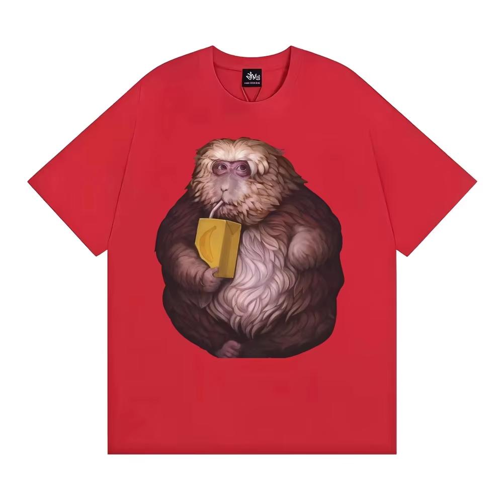 Funny Zoon XingXing Monkey Meme Graphic T Shirt Casual Cotton Short Sleeve T Shirts Men Women Fashion Vintage T-shirt