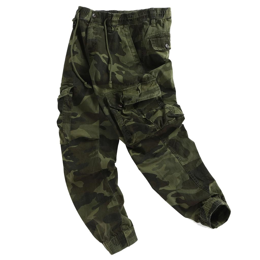 Camouflage Casual Cargo Pants Men Fashion Multi-Pockets Streetwear Loose Trousers Male Jogger Cotton Military Daily Pants