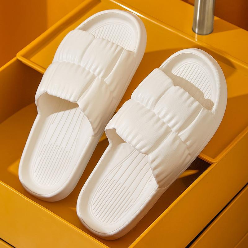Korean version of cool slippers men's outer wear women's summer non-slip couple personality thick bottom bath casual indoor home slippers