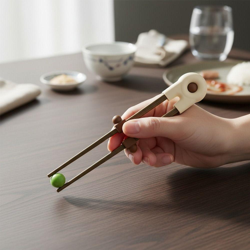 Silicone Connector Kid Training Chopstick Wood Chopsticks Trainer Chopstick Training Helper  Adult