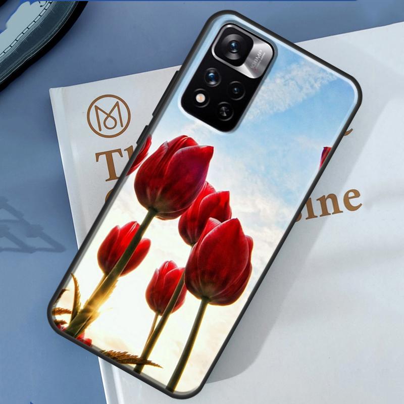 Tulips Flower Case For Xiaomi Redmi Note 14 13 11 9 10 12 Pro 9S 10S 11S 12S Redmi 10C 12C 13C 14C Cover