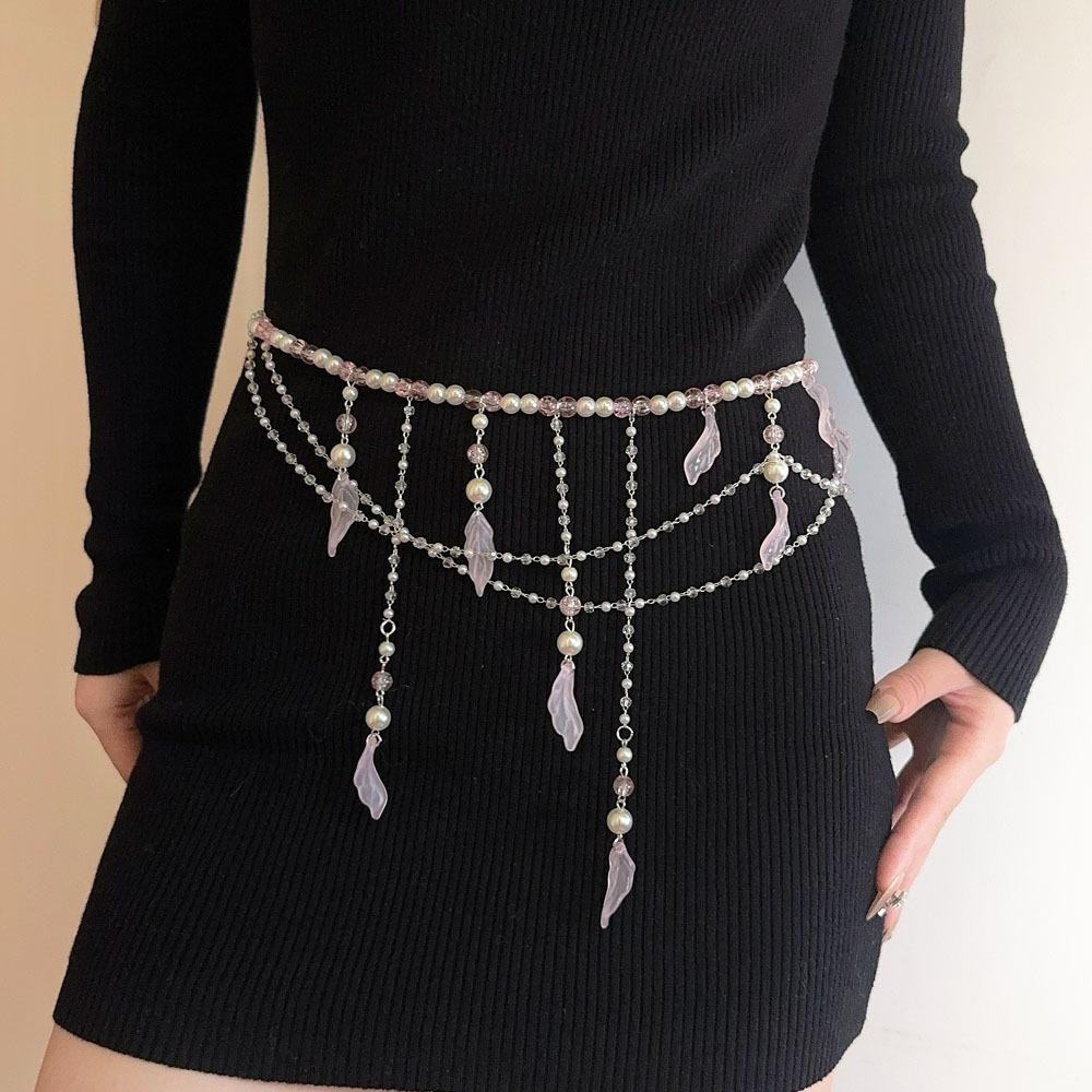 Fashion Metal Waist Chains Dress Accessories Advanced Hip Chain Versatile Elegant Belly Chain Waistband for Women