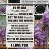 2D Flat 1pc "To My Dad I Love You" Metal Sign 7.87x11.81inch - Aluminum Heartwarming Father's Day Decor for Home, Bedroom, Man Cave - Durable