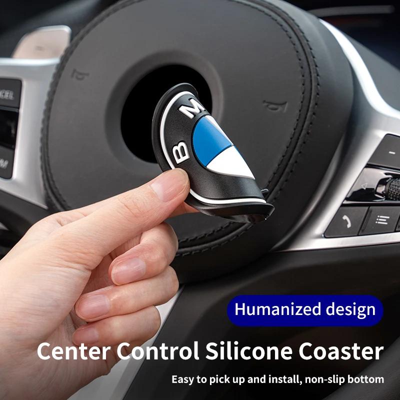 LGFHR1 Car Sticker M Power Car Coasters Silicone Anti-Slip Water Cup Mat For BMW X1 X2 X3 X5 X4 X6 X7 G30 G20 G32 G11 G12 F40 F30 F20 F