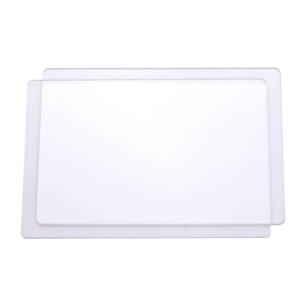 2pcs Transparent Cutting Pad Accessory PC Material Plate 3mm Thickness Replacement Pad for Die Cutting & Embossing