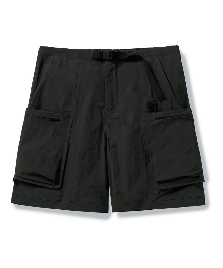 Kaempeusaideu Slingside Cargo Half Pants Black Csp104