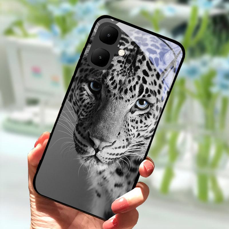 For Infinix Smart 10 Smart10 Case X6725 Tempered Glass Phone Cover For Tecno Pop 10 Pop10 Cases Anti Drop Protective Shell Funda