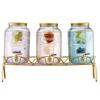Drink Dispenser 8L Beverage Dispenser for Parties Glass with Stand 3PCS