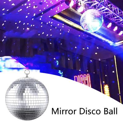 Glass Rotating Mirror Ball Disco Ball Mirror Ball Dj Lighting Reflection Colorful Mirror Ball for Wedding Stage Christmas Party