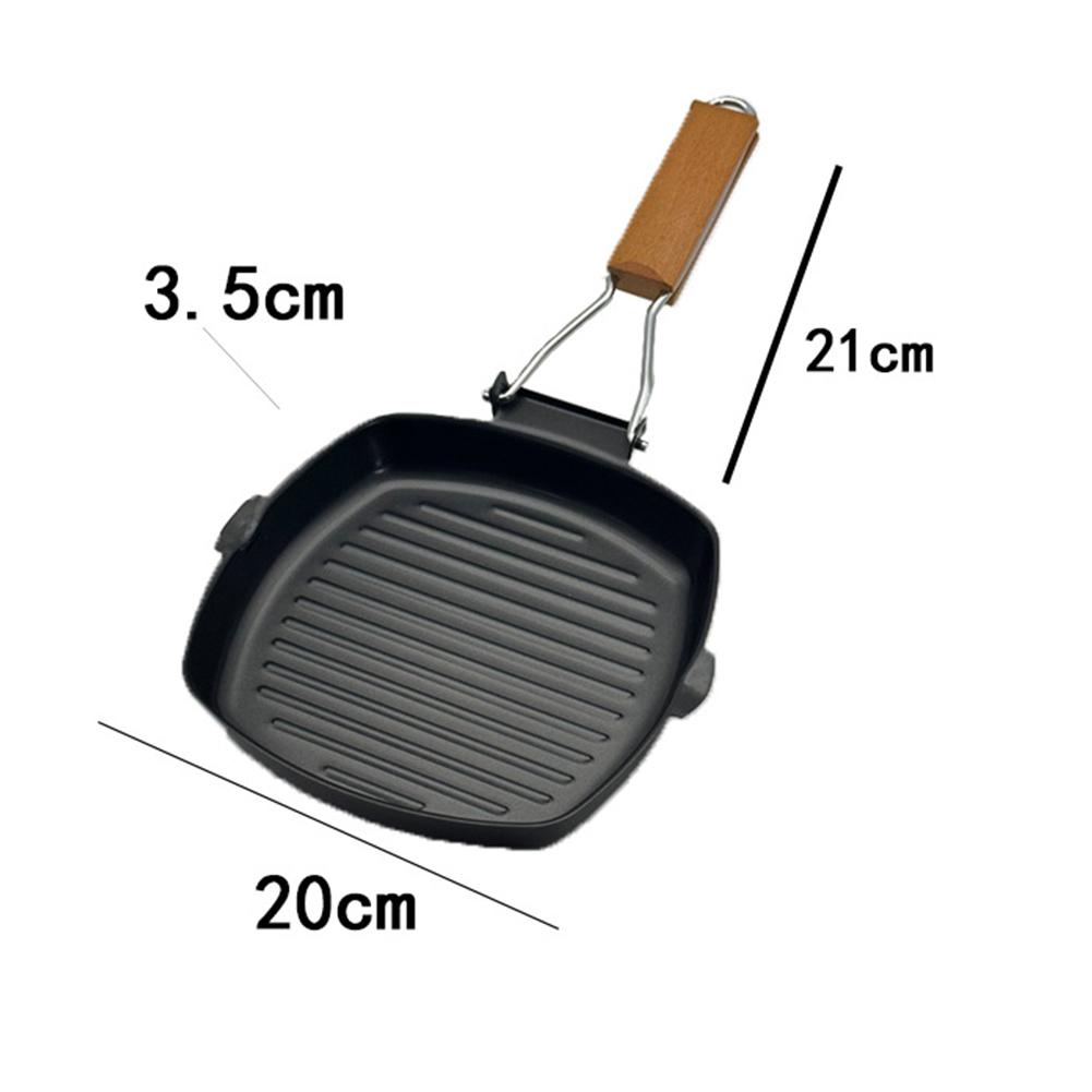 

Induction Compatible Pan Non-stick Grill Pan Kitchen Picnics Easy Cooking Even Heat Conduction Foldable Handle CHINA