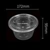 Food-Grade Microwavable 1500ml Round Disposable Containers, 200 Sets