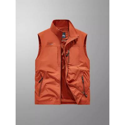 Sleeveless Vest Men's Four Seasons Middle-aged Outdoor Leisure Loose Large Size Vest European and American Sports Multi-bag Vest