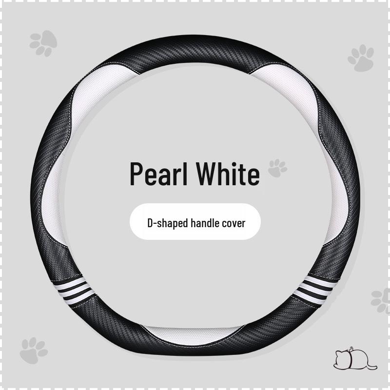 FSB Cartoon Cat Carbon Fiber Steering Wheel Cover – Cute, High-End, Sporty Design