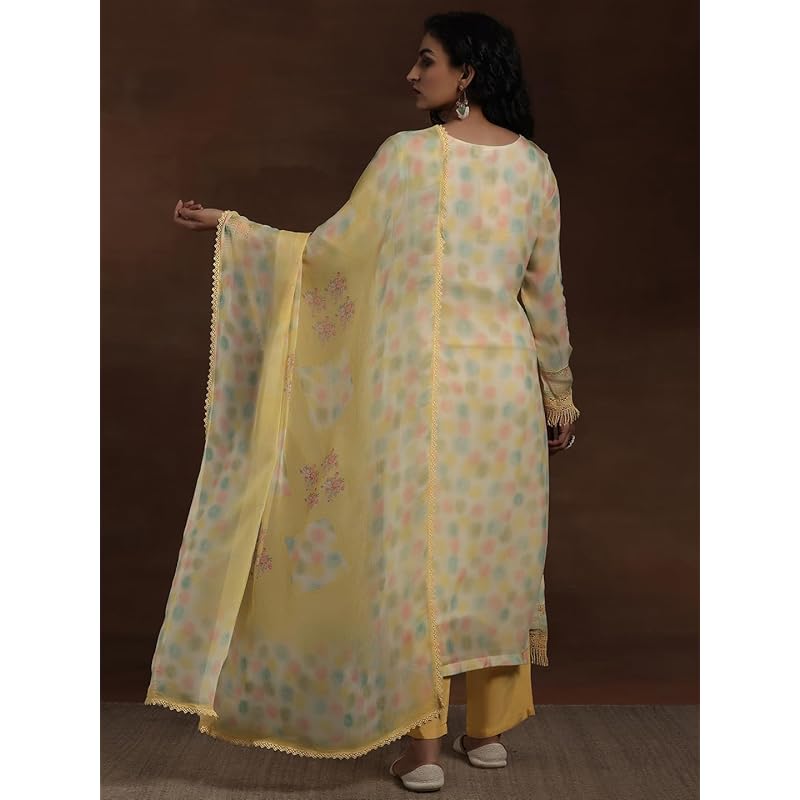Libas Women s Organza Kurta Set (27268_Yellow S жёлтый