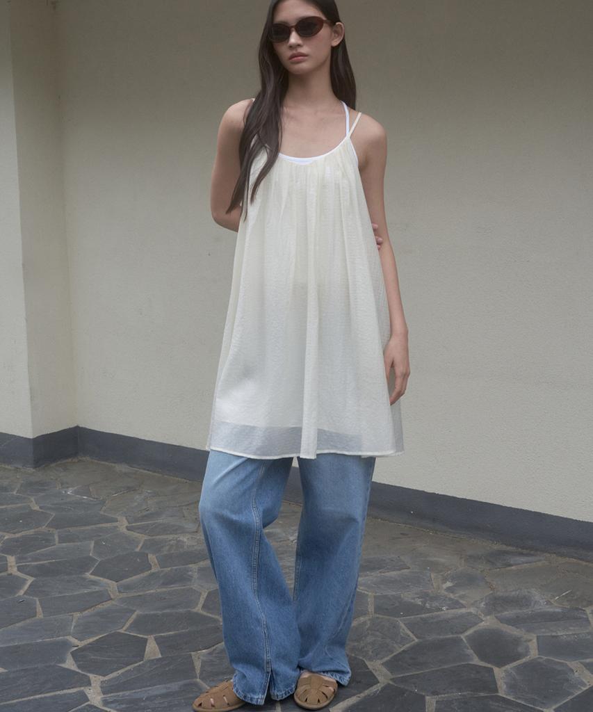 Sigreat Sheer Bustier Dress_Ivory