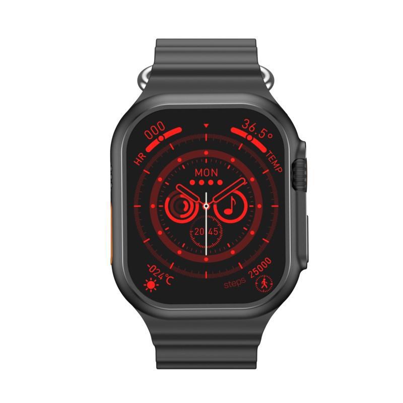 

Умные часы Rainbuvvy Ultra 9 Max с 2,1-дюймовым AMOLED-экраном и полным экраном IP68, водонепроницаемые, 420x420, уличный светильник, умный браслет с длительным временем работы в режиме ожидания чёрный