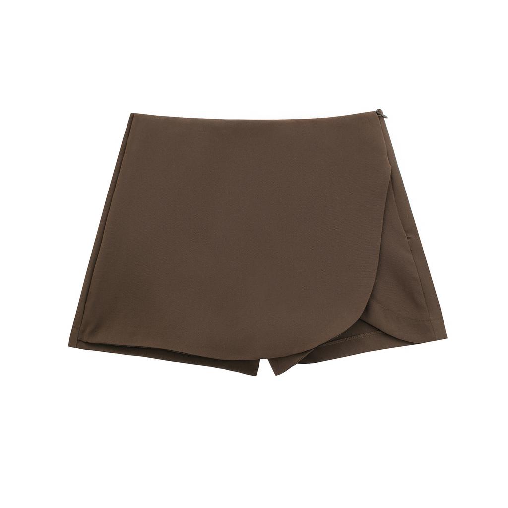 Vintage High Waist Side Zipper Female Skirt Women Fashion Pareo Style Shorts Skirts